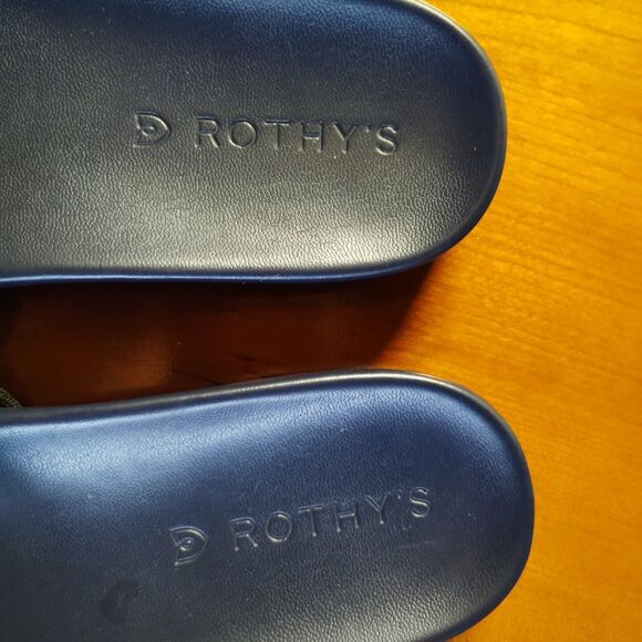 Rothy’s Slip-On Braided Slide Sandals Navy - 7.5 - Picture 2 of 7